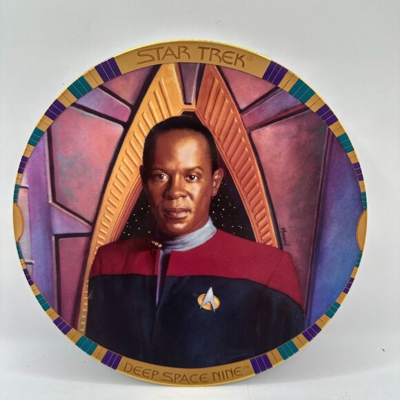 Star Trek Deep Space Nine Commander Benjamin Sisko Plate By Hamilton Collection - Picture 1 of 4